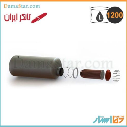 منبع کویلدار افقی 1200 لیتری