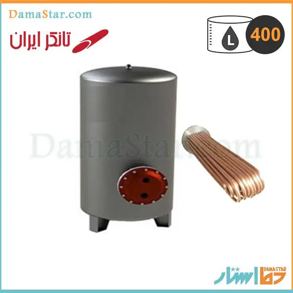 منبع کویلدار عمودی 400 لیتری